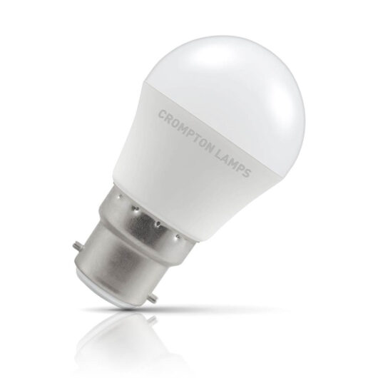 Crompton Golfball LED Light Bulb B22 4.9W (40W Eqv) Daylight Opal
