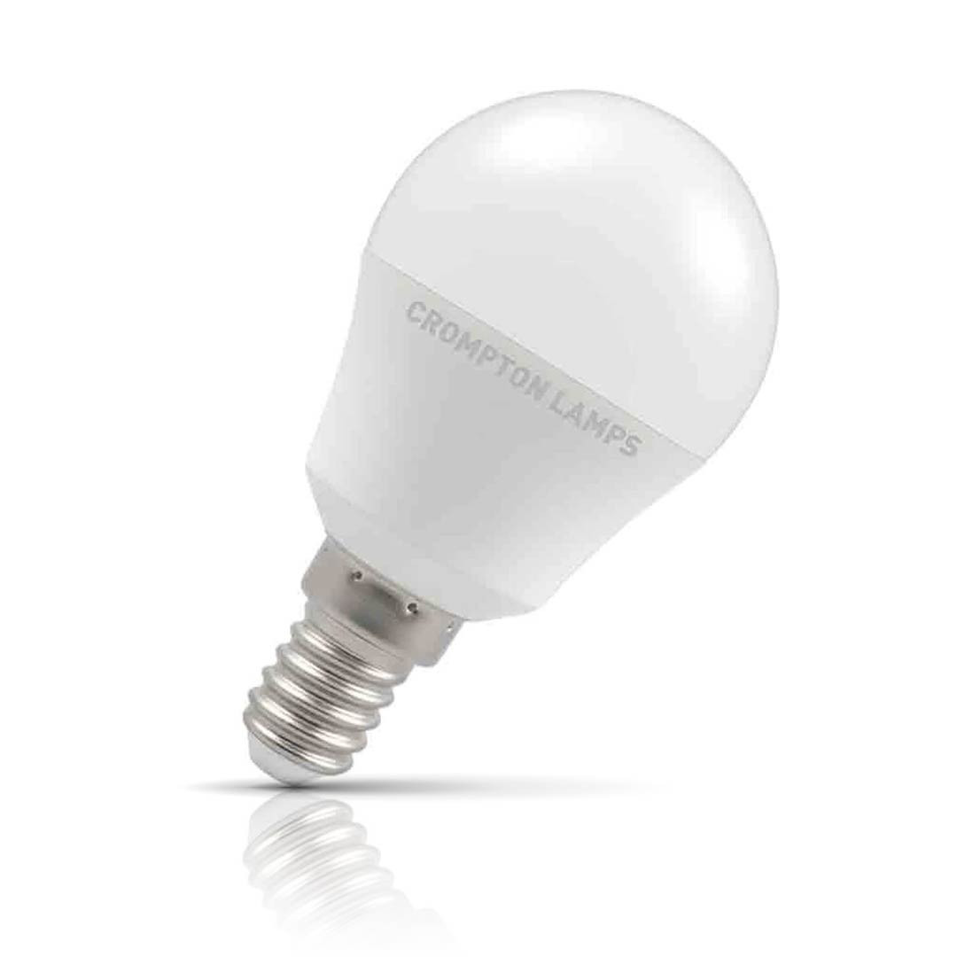 Crompton Golfball LED Light Bulb E14 4.9W (40W Eqv) Daylight Opal