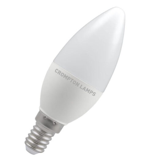 Crompton Lamps LED Candle 4.9W E14 Daylight Opal (40W Eqv)