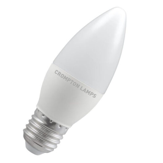Crompton Lamps LED Candle 4.9W E27 Daylight Opal (40W Eqv)