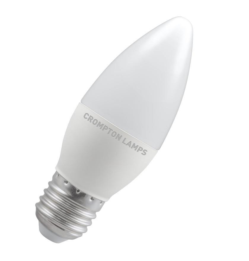Crompton Lamps LED Candle 4.9W E27 Daylight Opal (40W Eqv)