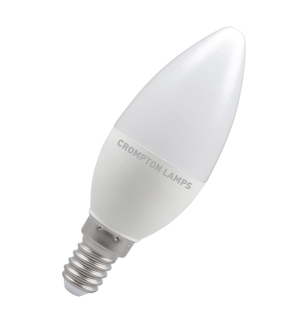 Crompton Lamps LED Candle 5W E14 Dimmable Daylight Opal (40W Eqv)
