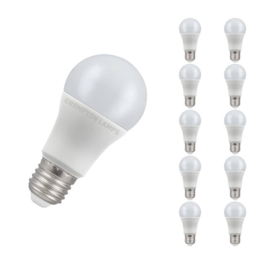 Crompton Lamps LED GLS 11W E27 (10 Pack) Daylight Opal (75W Eqv)