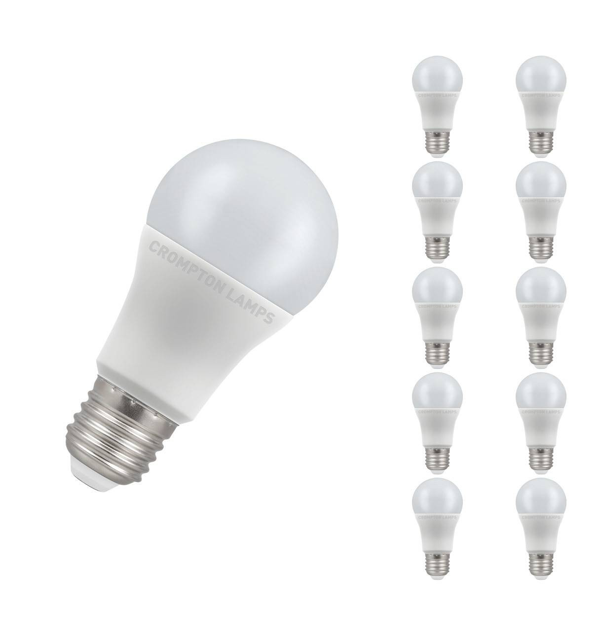 Crompton Lamps LED GLS 11W E27 (10 Pack) Daylight Opal (75W Eqv)