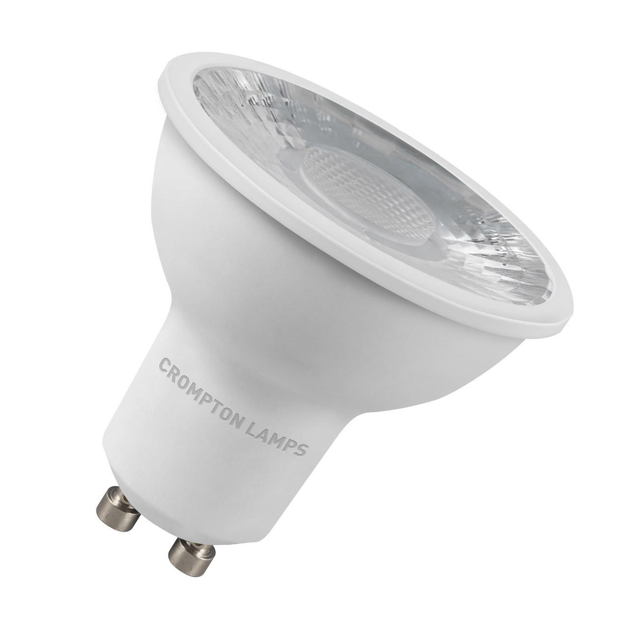 Crompton Lamps LED GU10 Spotlight 5W Thermal Plastic Daylight 38° Clear (50W Eqv)