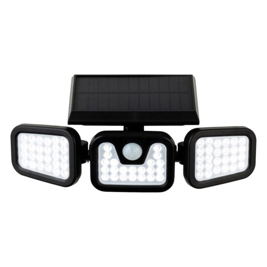 Firstlight Avenue Modern Style LED Solar Security Light 5.92W PIR Sensor Daylight Black