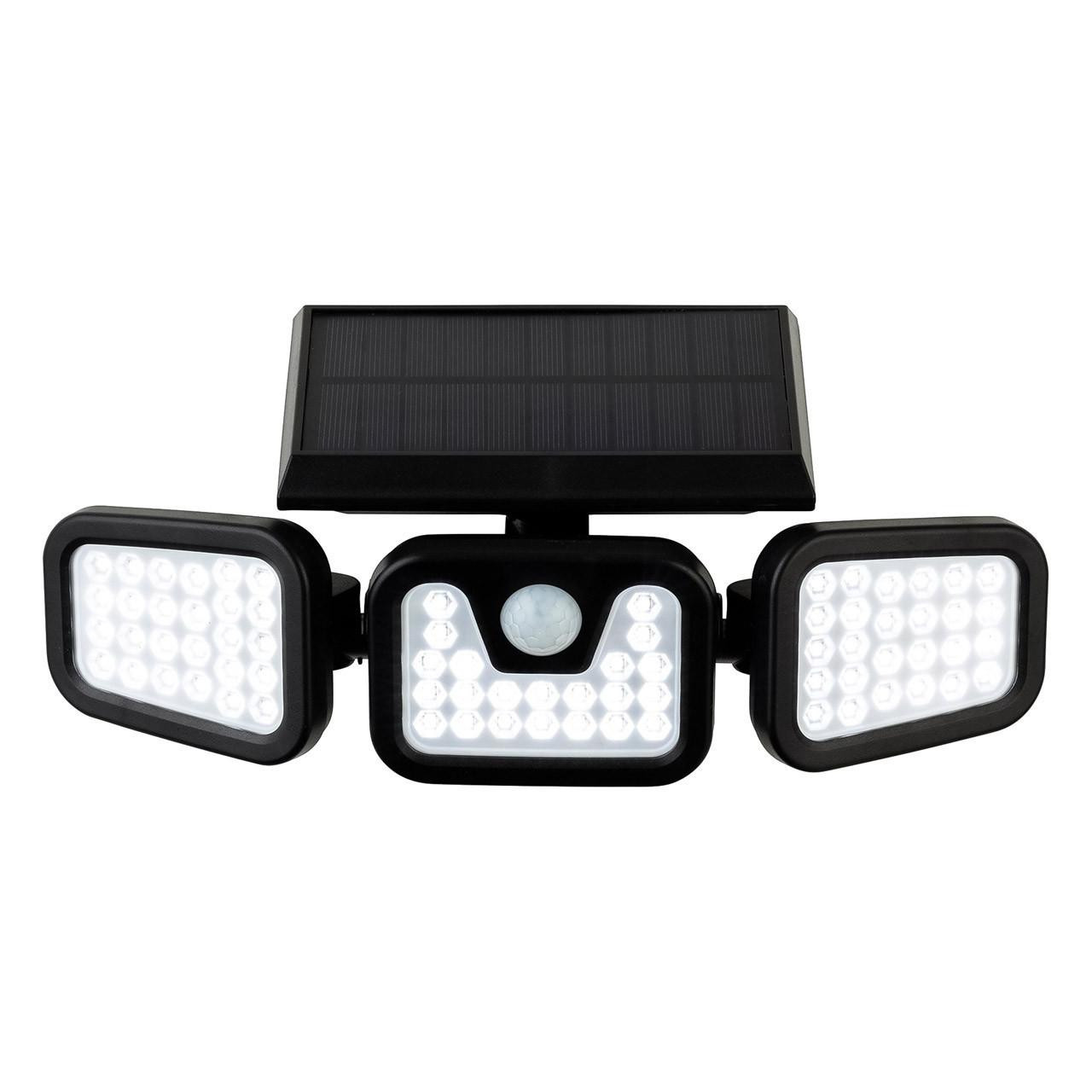 Firstlight Avenue Modern Style LED Solar Security Light 5.92W PIR Sensor Daylight Black
