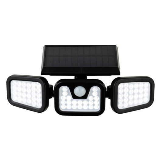 Firstlight Avenue Modern Style Solar Powered LED Security Light 5.92W PIR Sensor Daylight Black