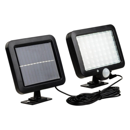 Firstlight Sonic Modern Style LED Solar Security Light 5W PIR Sensor Daylight Black