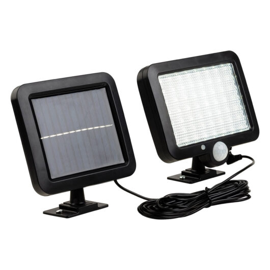 Firstlight Sonic Modern Style Solar Powered LED Security Light 5W PIR Sensor Daylight Black