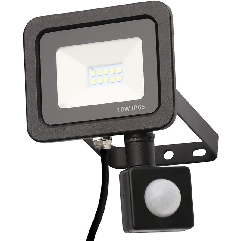 Langton Floodlight 10W led Outdoor Fitting With pir Sensor - Black - Litecraft