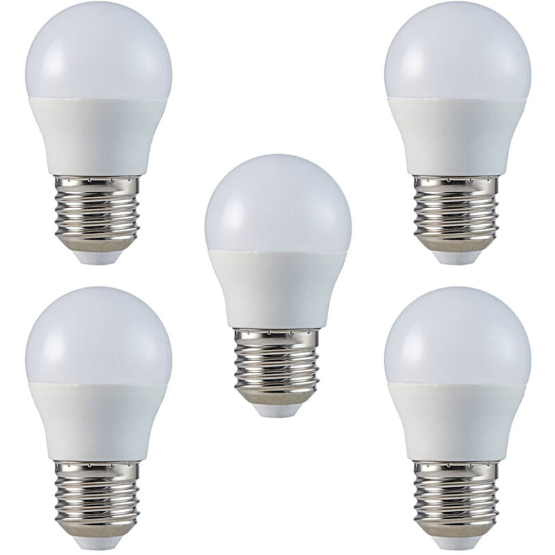 Light Bulb 4.9 Watt E27 Edison Screw Golf Ball led in White - 5 Pack - Litecraft