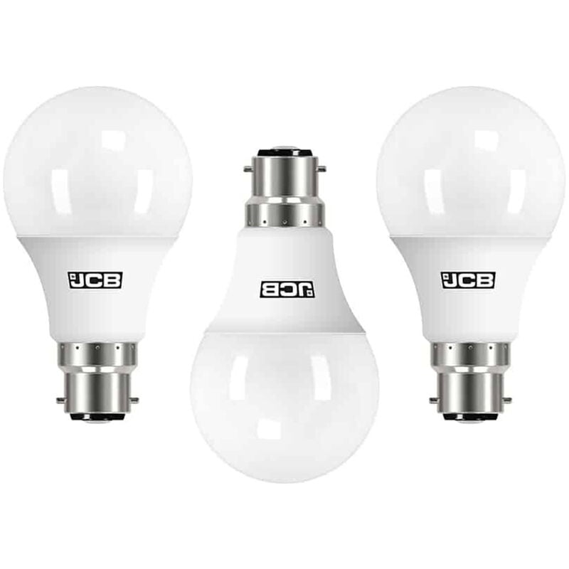 Light Bulb 8.5 Watt B22 Bayonet Cap Golf Ball Daylight White led - 3 Pack - Litecraft