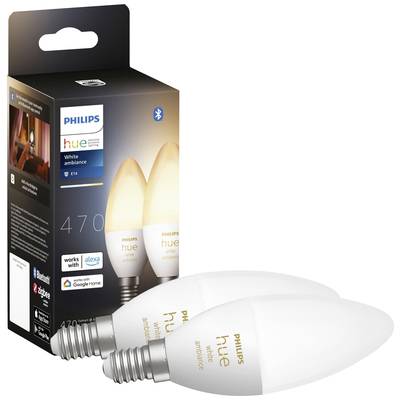 Philips Lighting Hue LED light bulb (expansion) 871951435673300 EEC: G (A - G) Hue White Amb. Doppelpack E14 2x470lm E14 5.2 W Warm white to cool white EEC: G