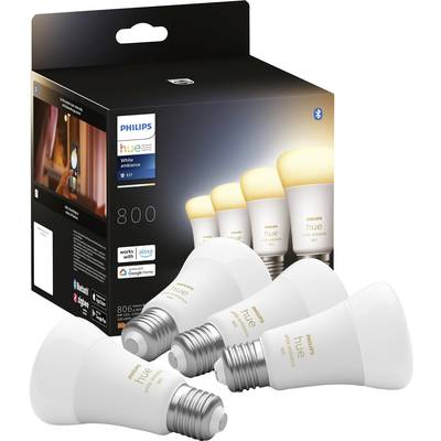Philips Lighting Hue LED light bulb (pack of 4) 871951432828000 EEC: F (A - G) Hue White Ambiance E27 Viererpack 4x570lm 60W E-27 9 W Warm white to cool white
