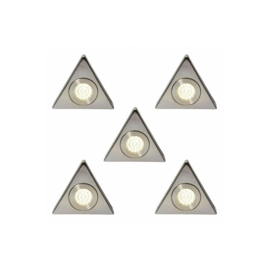 Scott Under Cabinet Light Daylight White Fitting in Nickel - 5 Pack - Litecraft