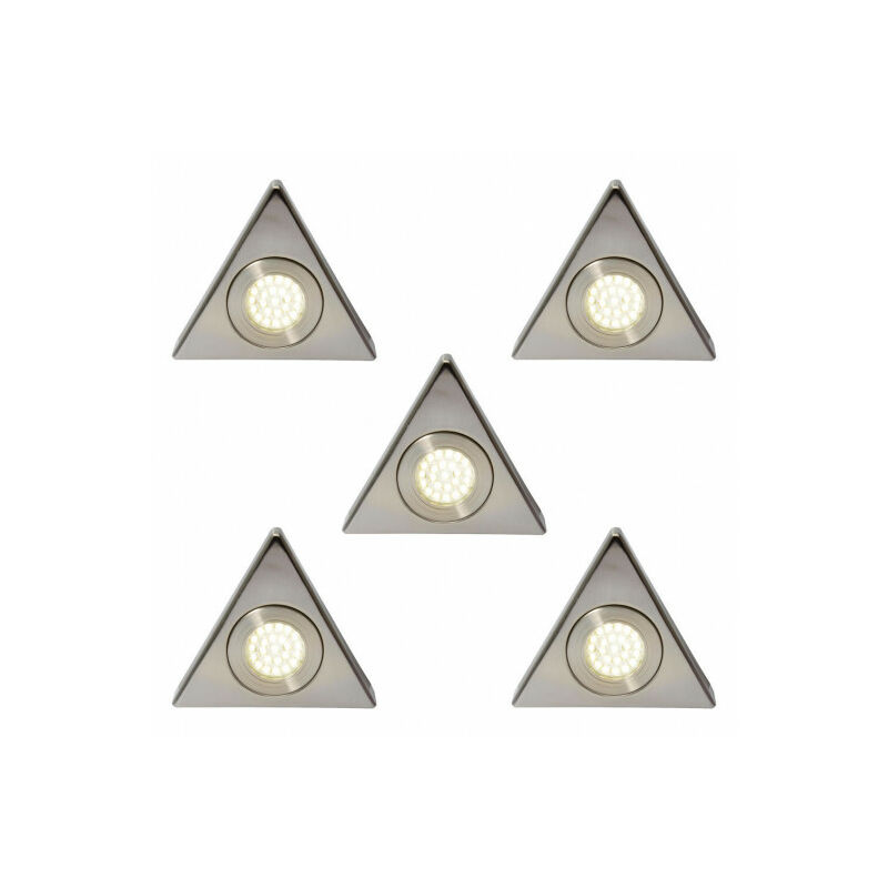 Scott Under Cabinet Light Daylight White Fitting in Nickel - 5 Pack - Litecraft