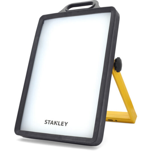 Stanley Floodlight 50W led IP54 Rated Work Area Panel Light - Black Litecraft