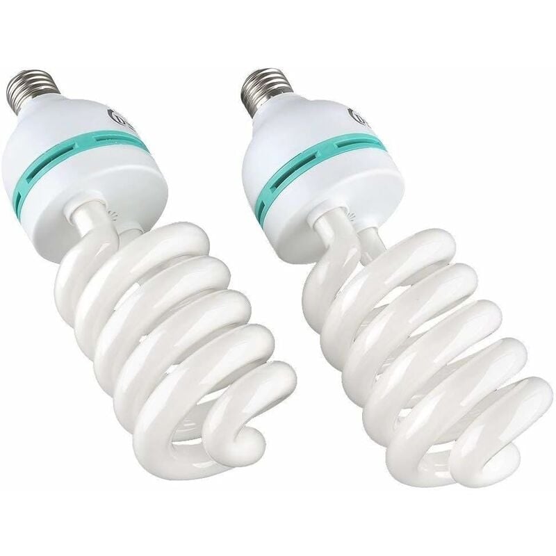 Set of 2 x 135W E27 Daylight Photography Light Bulb for Photo Studio Video Daylight Light Bulb 220V 5500K (Pack of 2)