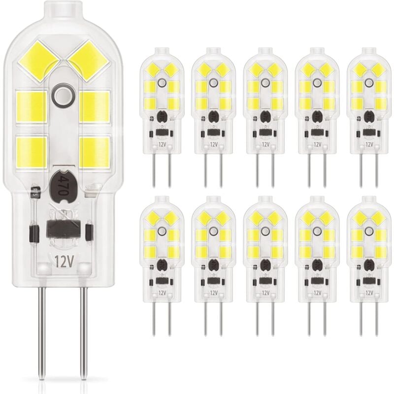 Memkey - G4 led light bulb, 1.5 w, 120 lm, ac/dc 12 v, light source, equivalent to 20 w halogen, daylight 6000 k, non-dimmable, replacement for