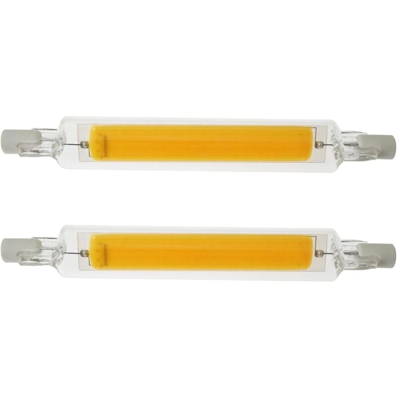 2Pcs 78MM 5W 220V R7S LED Lamp High Brightness Double Ended Glass COB Lamp Replace Halogen Lamps, Low Energy Consumption Natural Light
