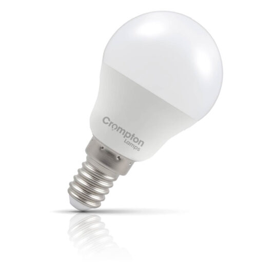Crompton Lamps LED Golfball 2.2W E14 Daylight Opal 25W Eqv