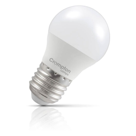 Crompton Lamps LED Golfball 2.2W E27 Daylight Opal 25W Eqv