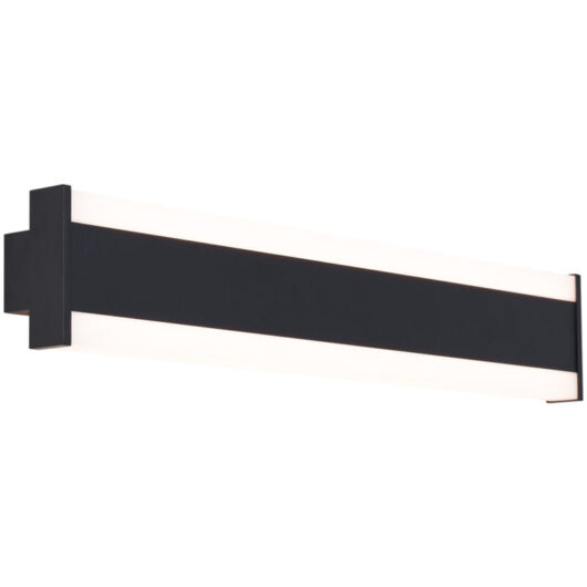Qazqa - Modern Wall Lamp Black cct 60cm incl. led IP54 - Vanya