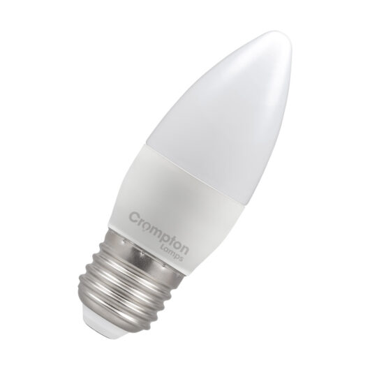 Crompton Lamps LED Candle 2.2W E27 Daylight Opal (25W Eqv)