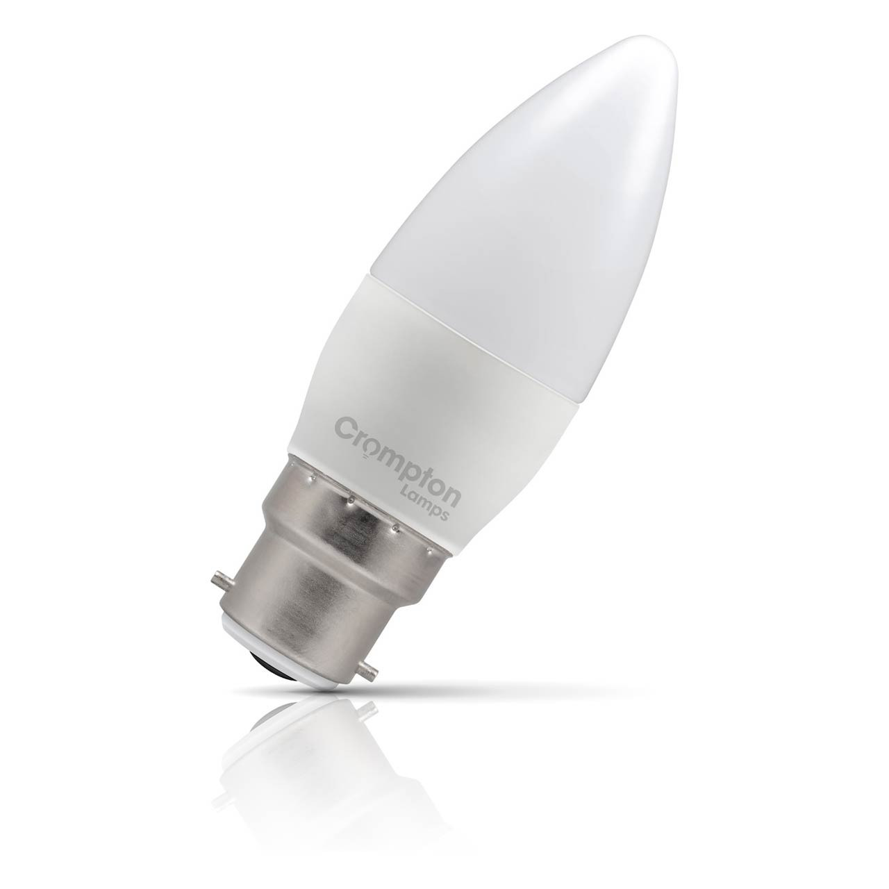 Crompton Lamps LED Candle 6.5W B22 Daylight Opal 60W Eqv