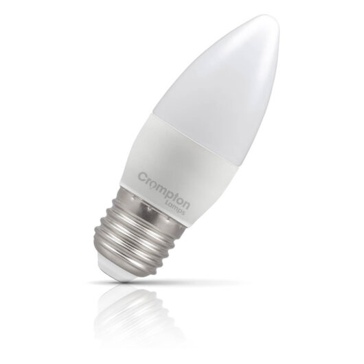 Crompton Lamps LED Candle 6.5W E27 Daylight Opal 60W Eqv