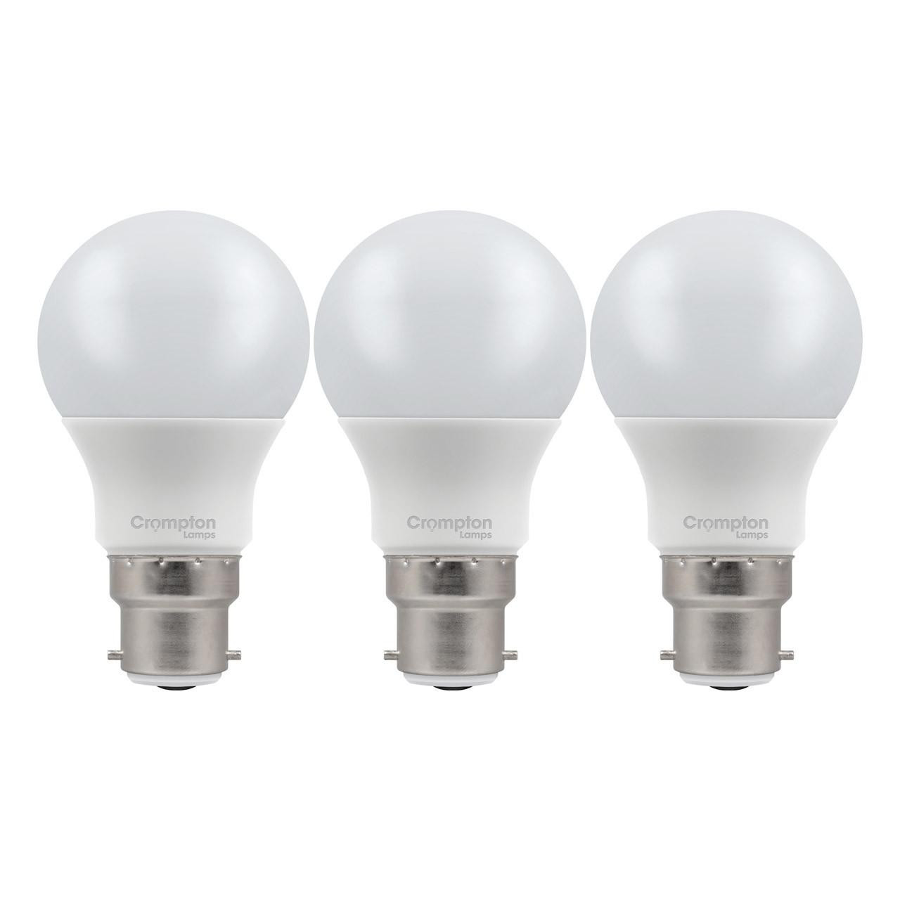 Crompton Lamps LED GLS 4W B22 (3 Pack) Daylight Opal (40W Eqv)