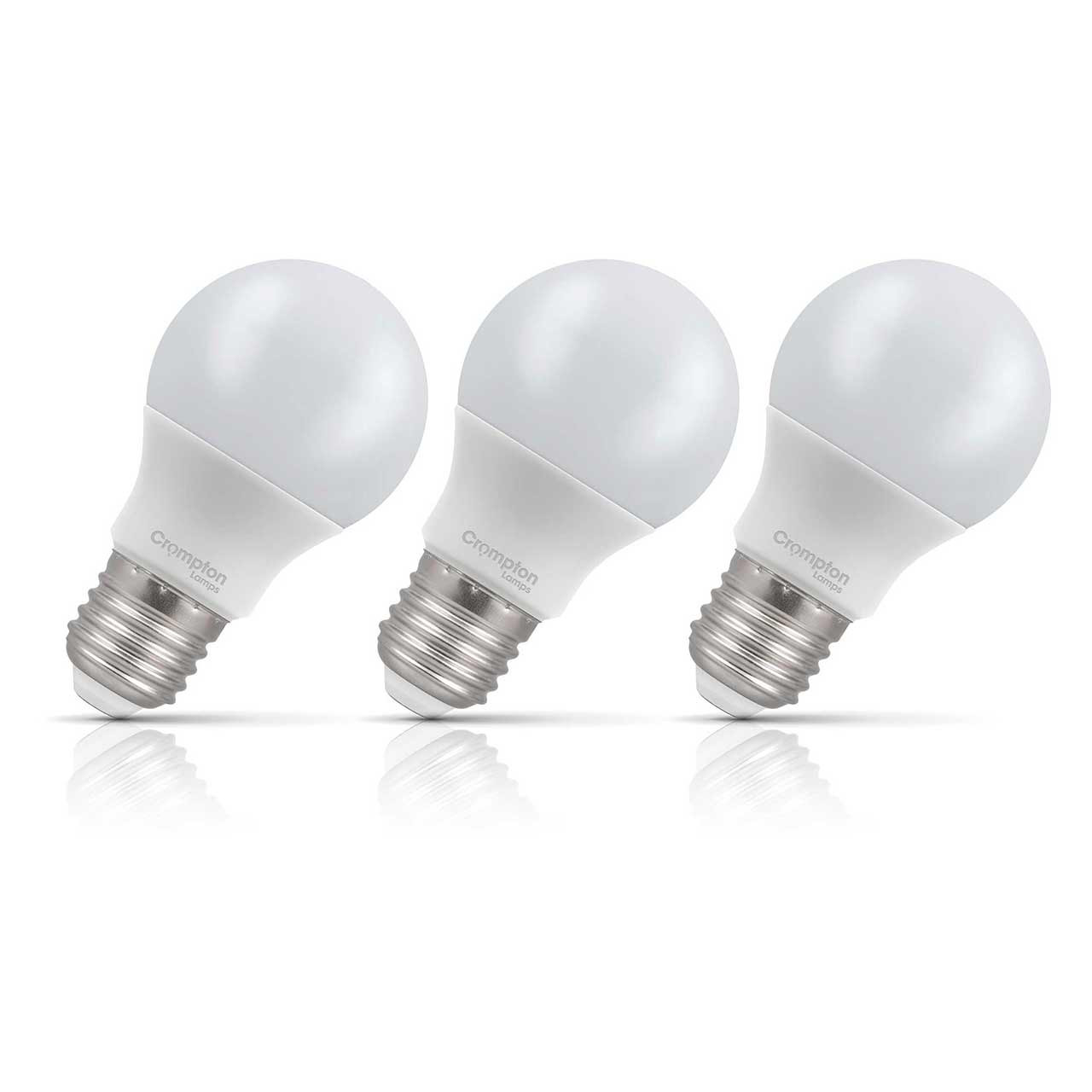 Crompton Lamps LED GLS 4W E27 3-Pack Daylight Opal 40W Eqv