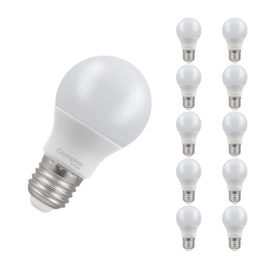 Crompton Lamps LED GLS 7W E27 (10 Pack) Daylight Opal (60W Eqv)