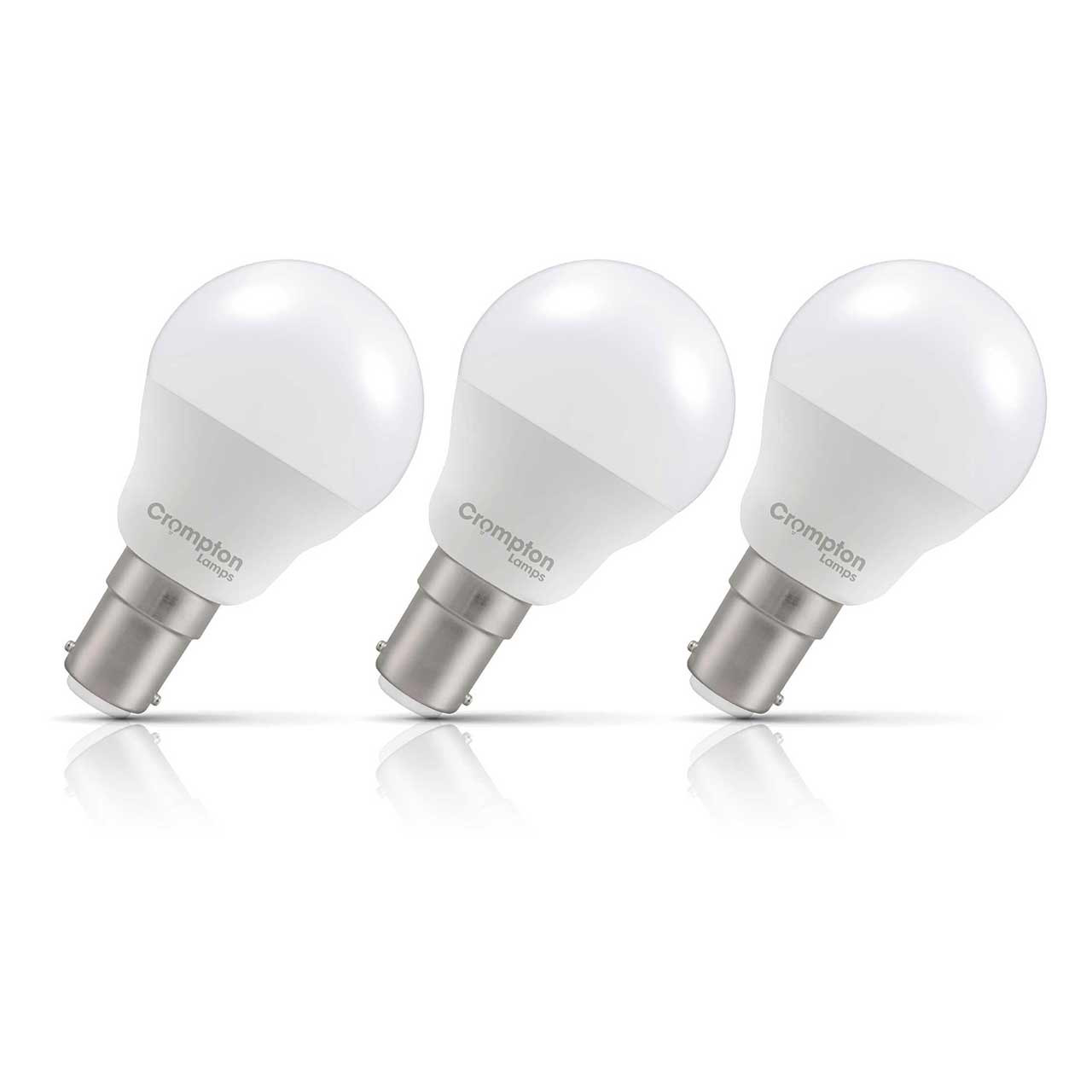 Crompton Lamps LED Golfball 2.2W B15 3-Pack Daylight Opal 25W Eqv