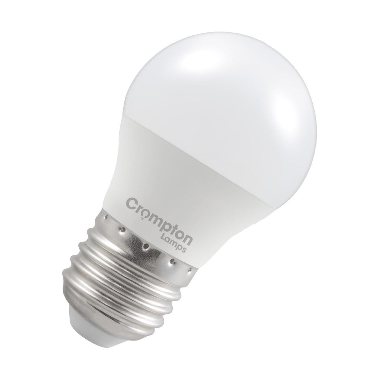 Crompton Lamps LED Golfball 2.2W E27 Daylight Opal (25W Eqv)