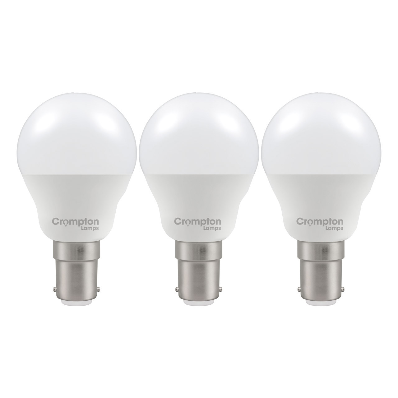 Crompton Lamps LED Golfball 4.2W B15 (3 Pack) Daylight Opal (40W Eqv)