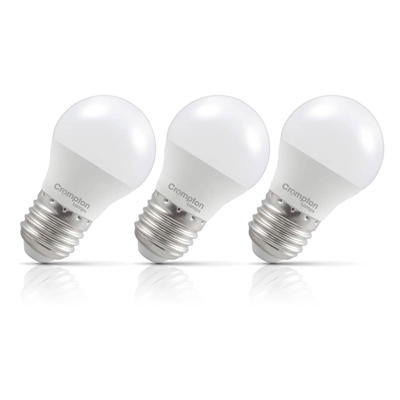 Crompton Lamps LED Golfball 5.9W E27 Dimmable 3-Pack Daylight Opal 60W Eqv