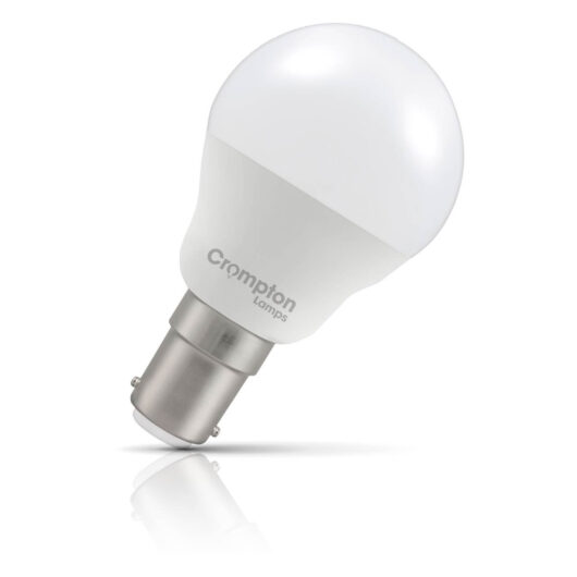 Crompton Lamps LED Golfball 6.5W B15 Daylight Opal 60W Eqv
