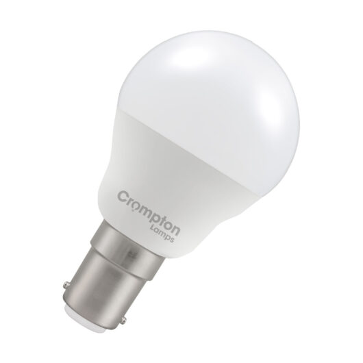 Crompton Lamps LED Golfball 6.5W B15 Dimmable Daylight Opal (60W Eqv)