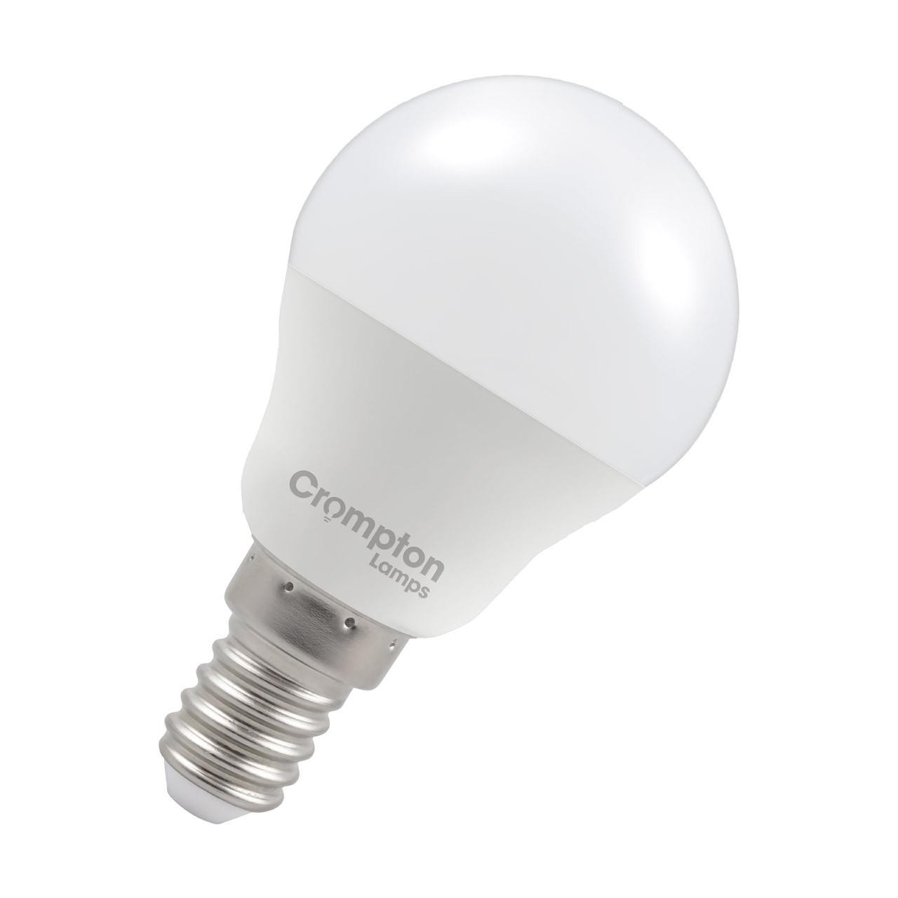 Crompton Lamps LED Golfball 6.5W E14 Daylight Opal (60W Eqv)