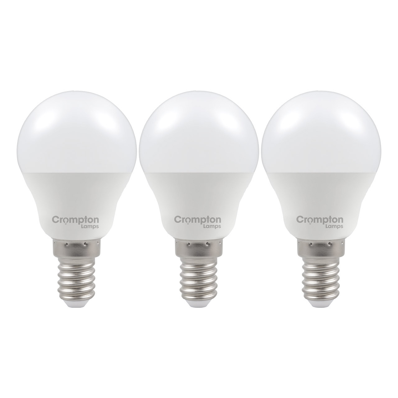 Crompton Lamps LED Golfball 6.5W E14 Dimmable (3 Pack) Daylight Opal (60W Eqv)