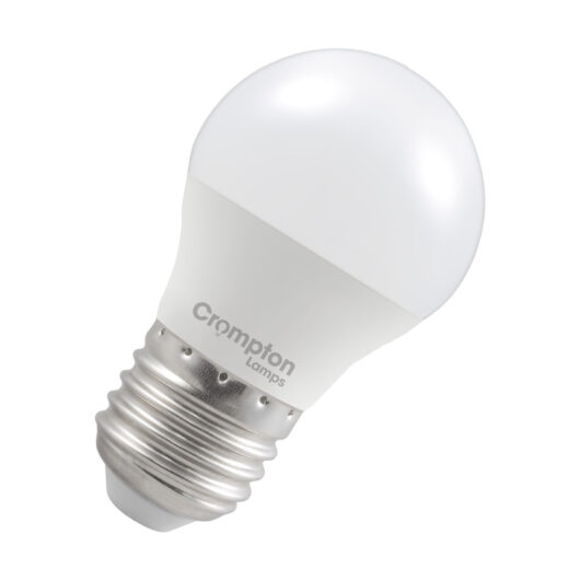 Crompton Lamps LED Golfball 6.5W E27 Dimmable Daylight Opal (60W Eqv)