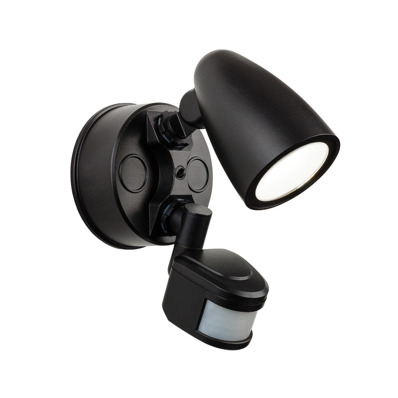 Firstlight Modern Style LED Security Spotlight 10W PIR Sensor Tri-Colour CCT Black