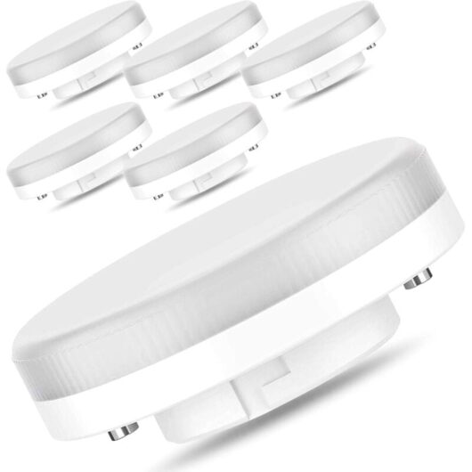 GX53 LED Bulb - 7W / 400lm, 50W Incandescent Replacement, Daylight White 4000K, Non-Dimmable, 220-240V, Pack of 6 [Energy Class A+] [Energy Class A+]