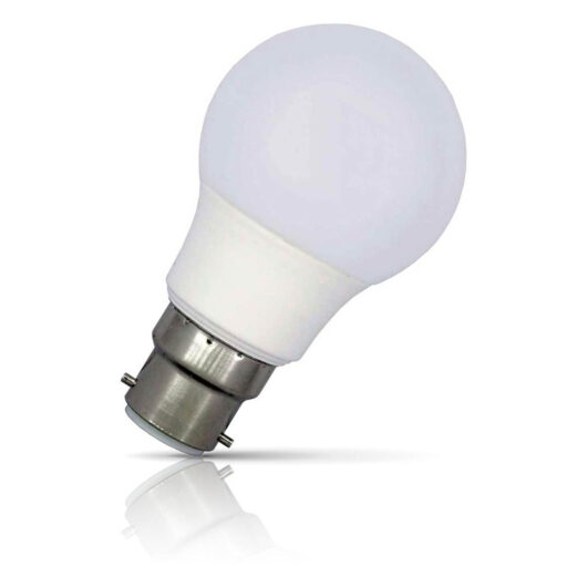 Opus GLS LED Light Bulb B22 6W (40W Eqv) Daylight Opal Bayonet Thermal Plastic Frosted