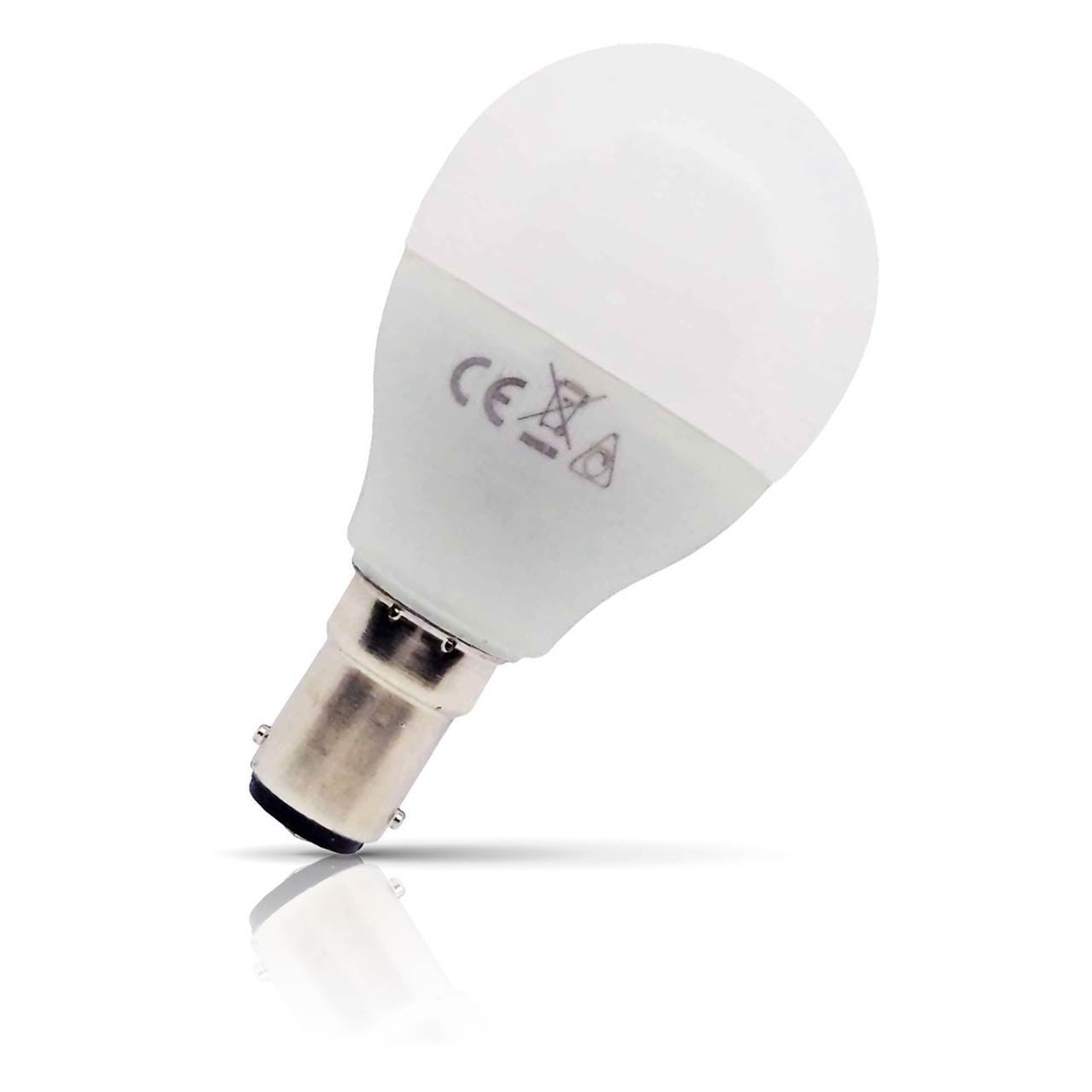 Opus Golfball LED Light Bulb B15 5.2W (40W Eqv) Dim Daylight Opal Round Small Bayonet Frosted