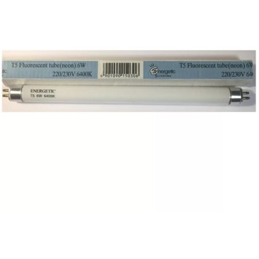 Energetic Lighting - EL6W6400K Tube T5 Mini Fluorescent G5 6W 6400K 220/230V L210mm