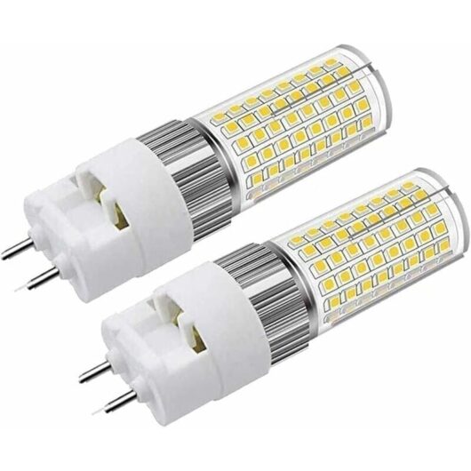 G12 LED Bulb 16W Natural White, Bi-Pin MAs Bulb (150W Halogen/Incandescent Bulb Equivalent), 4000K 1600 Lumen Ceiling Floodlight 2 Pack