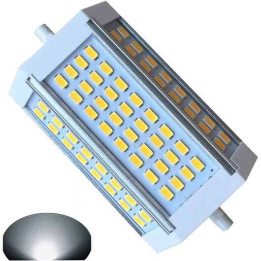 R7S LED 118mm 30W Dimmable Daylight Bulb 6000k AC 220V 3000LM Double Ended Type J LED Floodlight Floor Lamp Replacement for R7S 300W Halogen Bulb